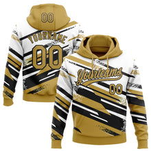 Загрузить изображение в средство просмотра галереи, Custom Stitched Old Gold Black-White 3D Pattern Design Line Sportswear Pullover Sweatshirt Hoodie
