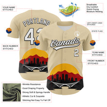 Charger l&#39;image dans la galerie, Custom Cream White Gold Red-Black 3D Urban City Edition Sports Authentic Baseball Jersey
