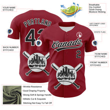 Charger l&#39;image dans la galerie, Custom Cardinal Black-White 3D Urban City Edition Sports Authentic Baseball Jersey
