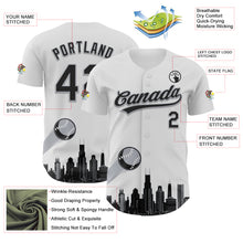 Charger l&#39;image dans la galerie, Custom White Black-Gray 3D Urban City Edition Sports Authentic Baseball Jersey
