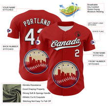 Charger l&#39;image dans la galerie, Custom Red White Blue Cream-Black 3D Urban City Edition Sports Authentic Baseball Jersey
