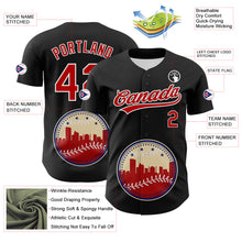 Charger l&#39;image dans la galerie, Custom Black Red Blue Cream-White 3D Urban City Edition Sports Authentic Baseball Jersey
