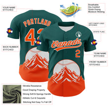 Charger l&#39;image dans la galerie, Custom Midnight Green Orange-White 3D Urban City Edition Sports Authentic Baseball Jersey
