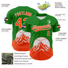 Charger l&#39;image dans la galerie, Custom Grass Green Orange-White 3D Urban City Edition Sports Authentic Baseball Jersey
