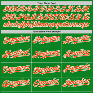 Custom Grass Green Orange-White 3D Urban City Edition Sports Authentic Baseball Jersey