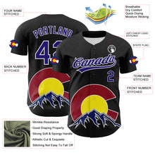 Charger l&#39;image dans la galerie, Custom Black Dark Purple Red Yellow Blue-White 3D Urban City Edition Sports Authentic Baseball Jersey
