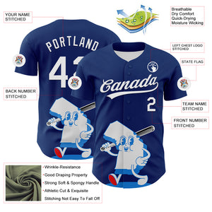 Custom Blue White-Red 3D Urban City Edition Sports Authentic Baseball Jersey