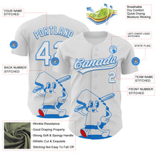Charger l&#39;image dans la galerie, Custom White Electric Blue-Red 3D Urban City Edition Sports Authentic Baseball Jersey
