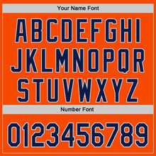 Charger l&#39;image dans la galerie, Custom Orange Navy Silver-White 3D Urban City Edition Sports Authentic Baseball Jersey
