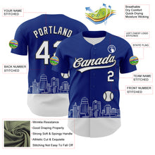 Load image into Gallery viewer, Custom Royal White-Black 3D Urban City Edition Sports Authentic Baseball Jersey
