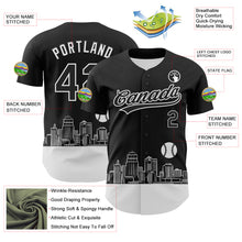 Charger l&#39;image dans la galerie, Custom Black White 3D Urban City Edition Sports Authentic Baseball Jersey
