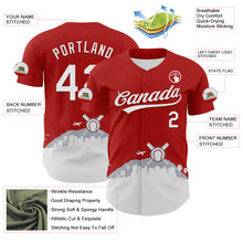 Charger l&#39;image dans la galerie, Custom Red White Gray-Black 3D Urban City Edition Sports Authentic Baseball Jersey
