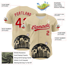 Charger l&#39;image dans la galerie, Custom Cream Red Black-White 3D Urban City Edition Sports Authentic Baseball Jersey
