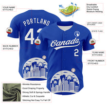 Charger l&#39;image dans la galerie, Custom Thunder Blue White-Black 3D Urban City Edition Sports Authentic Baseball Jersey

