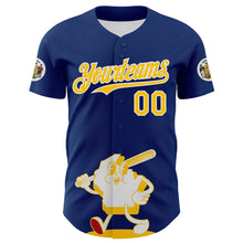 Charger l&#39;image dans la galerie, Custom Blue Gold Red-White 3D Urban City Edition Sports Authentic Baseball Jersey
