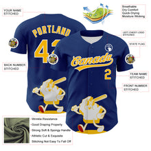 Charger l&#39;image dans la galerie, Custom Blue Gold Red-White 3D Urban City Edition Sports Authentic Baseball Jersey
