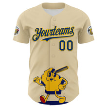Charger l&#39;image dans la galerie, Custom Cream US Navy Blue Yellow-Red 3D Urban City Edition Sports Authentic Baseball Jersey
