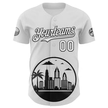 Charger l&#39;image dans la galerie, Custom White Black-Gray 3D Urban City Edition Sports Authentic Baseball Jersey
