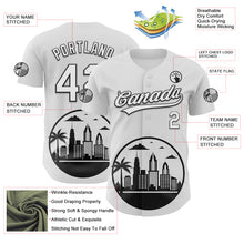 Charger l&#39;image dans la galerie, Custom White Black-Gray 3D Urban City Edition Sports Authentic Baseball Jersey
