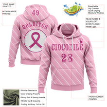 Загрузить изображение в средство просмотра галереи, Custom Light Pink Pink-White 3D Pink Ribbon Breast Cancer Awareness Women Health Care Support Sports Pullover Sweatshirt Hoodie
