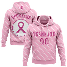 Загрузить изображение в средство просмотра галереи, Custom Light Pink Pink-White 3D Pink Ribbon Breast Cancer Awareness Women Health Care Support Sports Pullover Sweatshirt Hoodie
