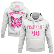 Загрузить изображение в средство просмотра галереи, Custom White Pink 3D Pink Ribbon Breast Cancer Awareness Women Health Care Support Sports Pullover Sweatshirt Hoodie
