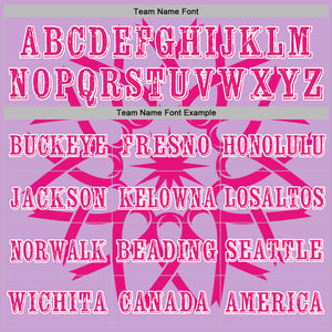 Custom Light Purple Hot Pink-White 3D Pink Ribbon Breast Cancer Awareness Women Health Care Support Sports Pullover Sweatshirt Hoodie