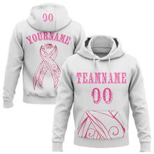 Загрузить изображение в средство просмотра галереи, Custom White Pink 3D Pink Ribbon Breast Cancer Awareness Women Health Care Support Sports Pullover Sweatshirt Hoodie

