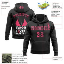 Загрузить изображение в средство просмотра галереи, Custom Black Neon Pink-White 3D Pink Ribbon Breast Cancer Awareness Women Health Care Support Sports Pullover Sweatshirt Hoodie
