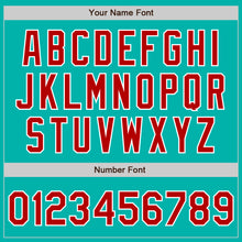 Загрузить изображение в средство просмотра галереи, Custom Stitched Aqua Red-White Baseball Pullover Sweatshirt Hoodie
