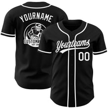 Load image into Gallery viewer, Custom Black-White Authentic Baseball Jersey
