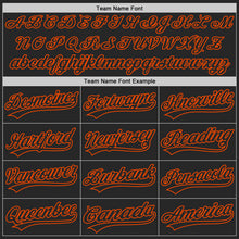 Load image into Gallery viewer, Custom Black-Orange Authentic Baseball Jersey
