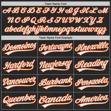 Load image into Gallery viewer, Custom Black White-Orange Authentic Baseball Jersey
