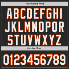 Load image into Gallery viewer, Custom Black White-Orange Authentic Baseball Jersey
