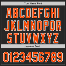 Load image into Gallery viewer, Custom Black Orange-White Authentic Baseball Jersey
