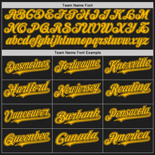 Load image into Gallery viewer, Custom Black-Gold Authentic Baseball Jersey
