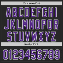 Load image into Gallery viewer, Custom Black Purple-White Authentic Baseball Jersey
