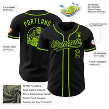 Load image into Gallery viewer, Custom Black-Neon Green Authentic Baseball Jersey

