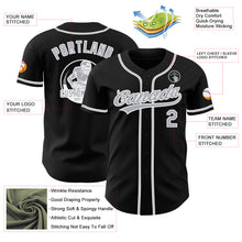 Laden Sie das Bild in den Galerie-Viewer, Custom Black Gray-White Authentic Baseball Jersey
