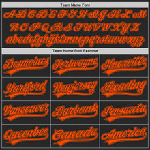 Load image into Gallery viewer, Custom Black-Orange Authentic Baseball Jersey
