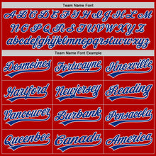 Load image into Gallery viewer, Custom Red Royal-White Authentic Baseball Jersey
