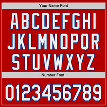 Load image into Gallery viewer, Custom Red White-Royal Authentic Baseball Jersey
