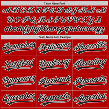 Load image into Gallery viewer, Custom Red Black-White Authentic Baseball Jersey
