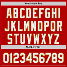 Load image into Gallery viewer, Custom Red White-Old Gold Authentic Baseball Jersey
