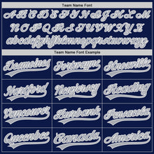 Laden Sie das Bild in den Galerie-Viewer, Custom Navy Gray-White Authentic Baseball Jersey
