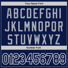 Load image into Gallery viewer, Custom Navy White-Gray Authentic Baseball Jersey
