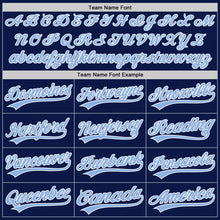 Laden Sie das Bild in den Galerie-Viewer, Custom Navy Light Blue-White Authentic Baseball Jersey
