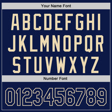 Load image into Gallery viewer, Custom Navy-Cream Authentic Baseball Jersey
