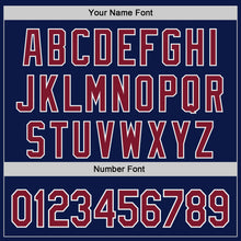 Load image into Gallery viewer, Custom Navy Crimson-White Authentic Baseball Jersey
