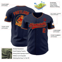 Laden Sie das Bild in den Galerie-Viewer, Custom Navy Red-Old Gold Authentic Baseball Jersey

